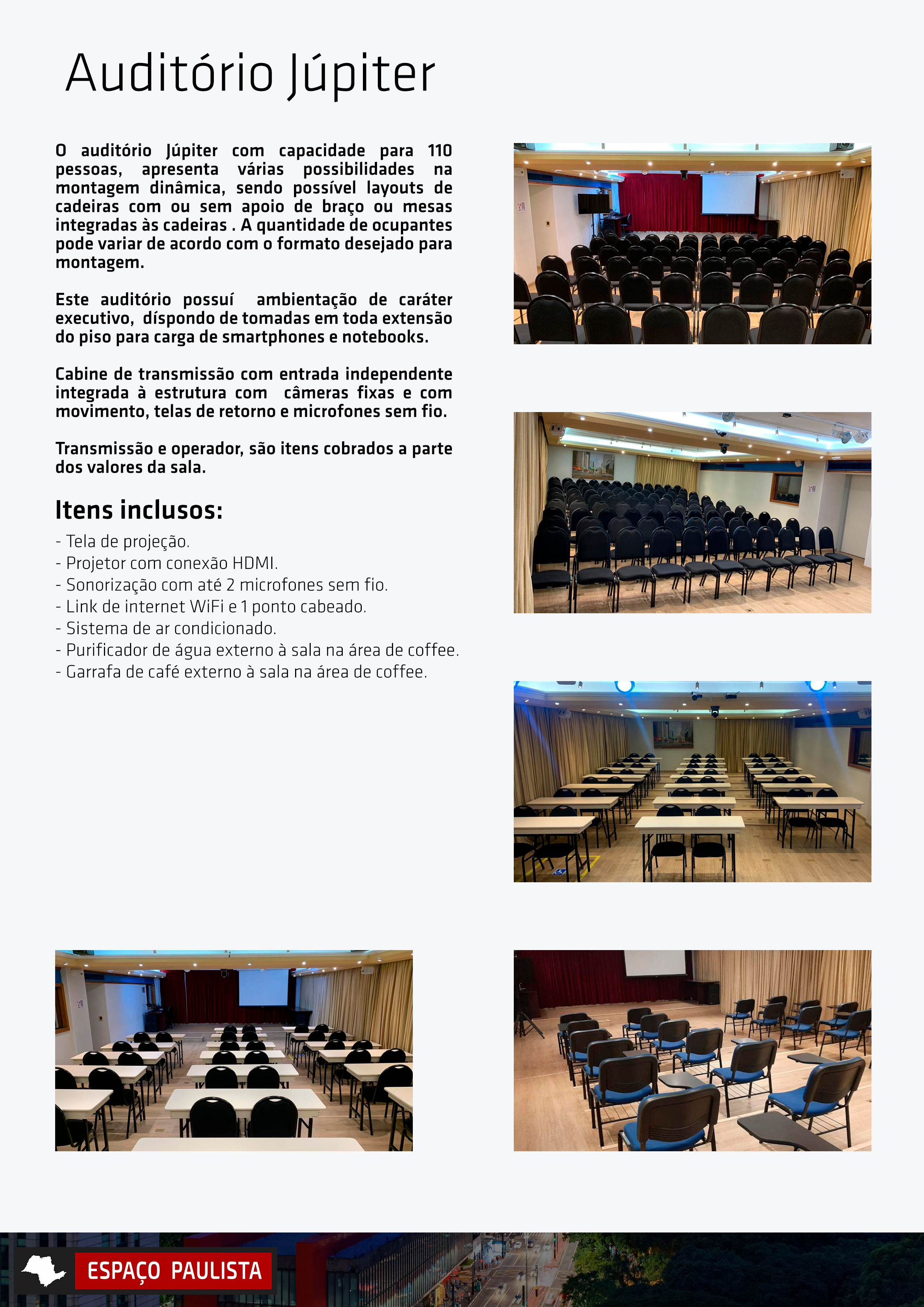 Paulista – Sala de Eventos  Auditório para Eventos, Salas para Eventos e  Espaços para Eventos